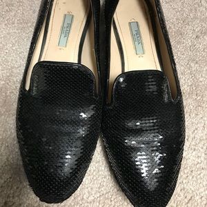Prada glitter loafer.